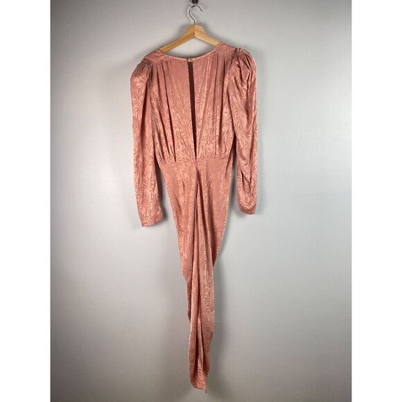Ronny Kobo Astrid Rose Jacquard Silk Dress XL - Picture 8 of 16